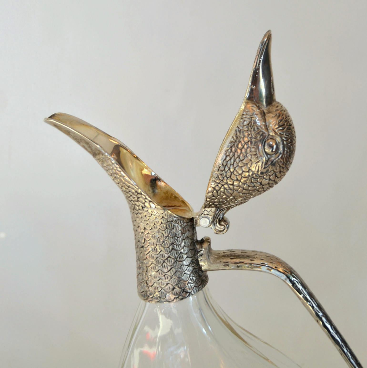 duck decanter silver