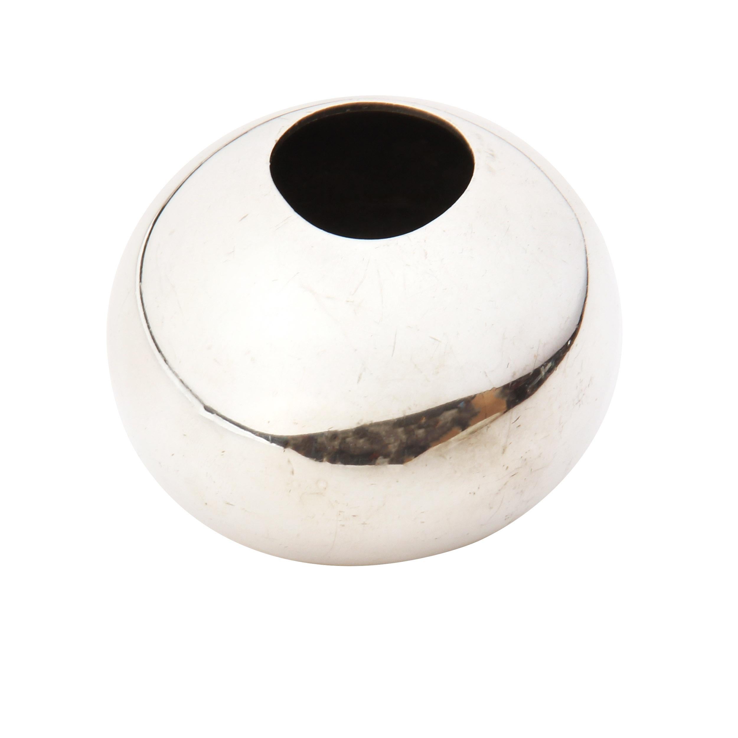 Scandinavian Modern Silver Plated Egg Bowl / Ashtray For Sale