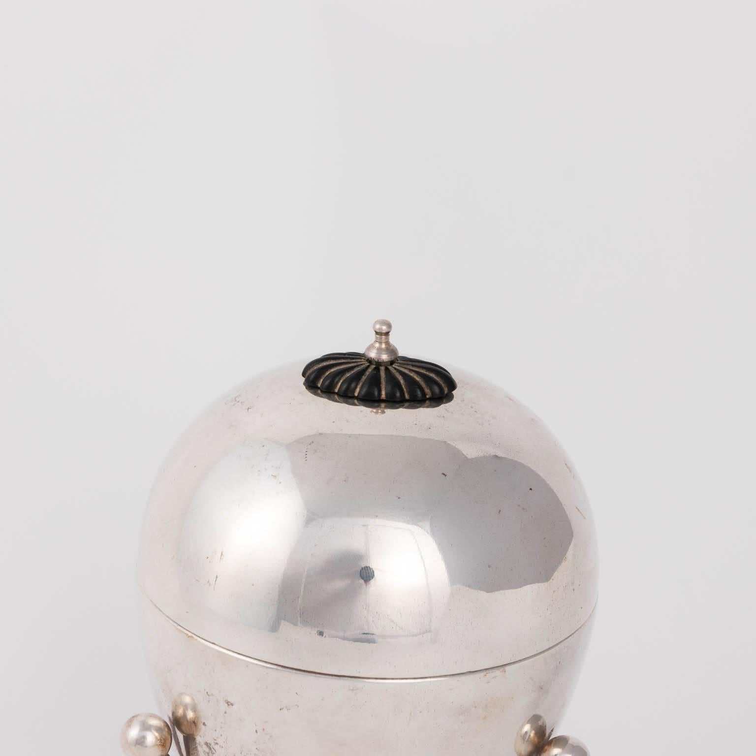 Art Deco Silver Plated Egg Poacher