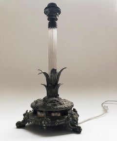 Silver Plated Electrified Table Lamps, Russia 1900s