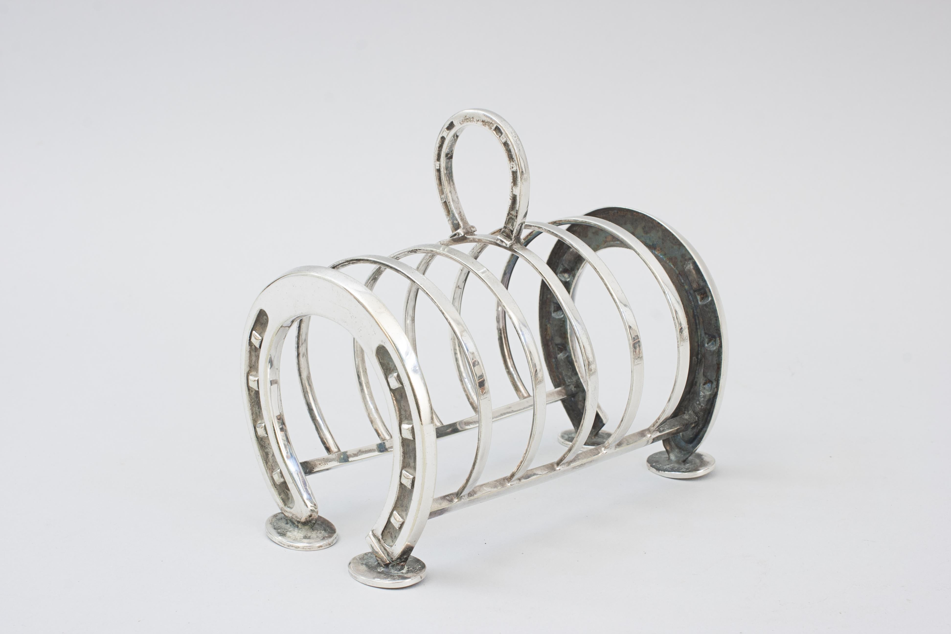 Silver Plated Equestrian Horseshoe Toast Rack 1