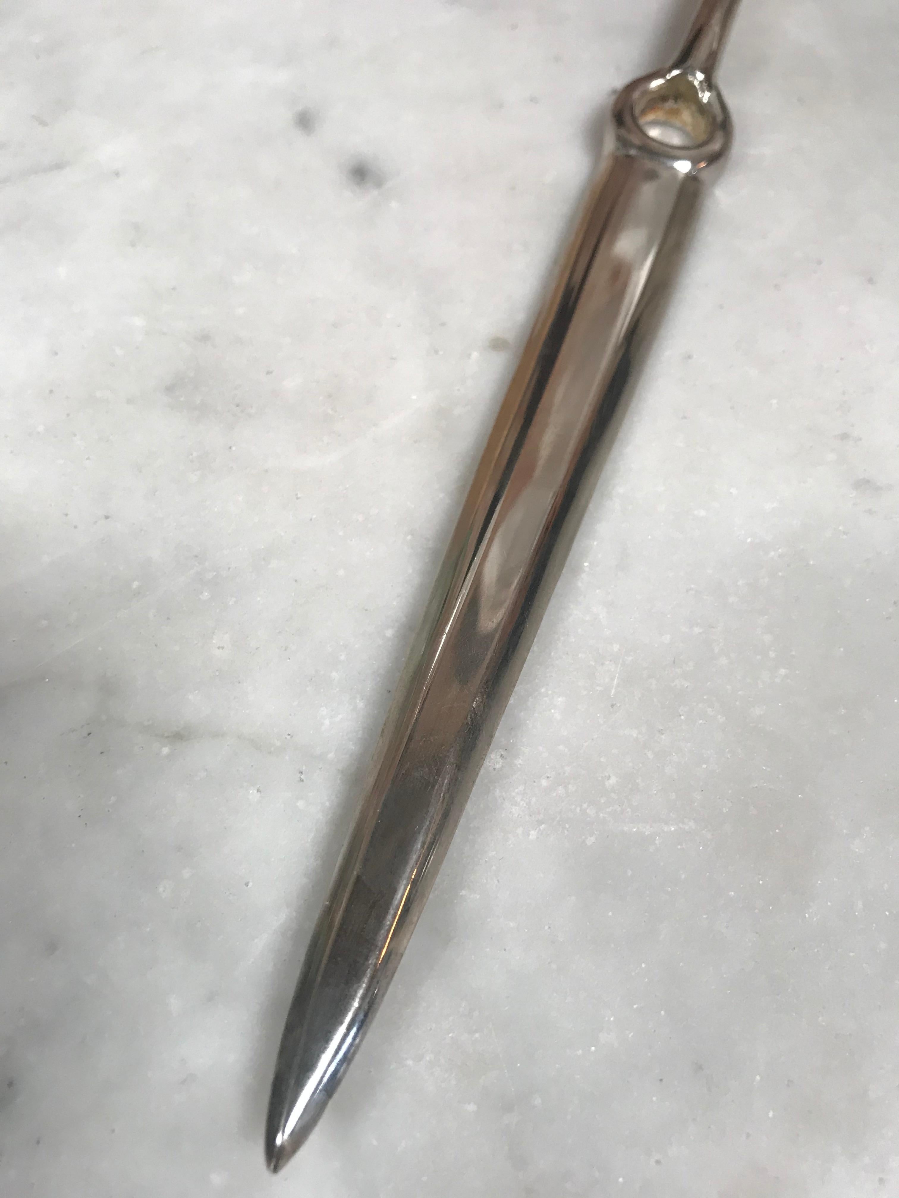 Silver Plated Equestrian Letter Opener, Italy, 1980s For Sale 3