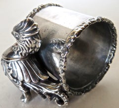 Silver Plated Figural Chicken Napkin Ring, American, circa 20th Century
