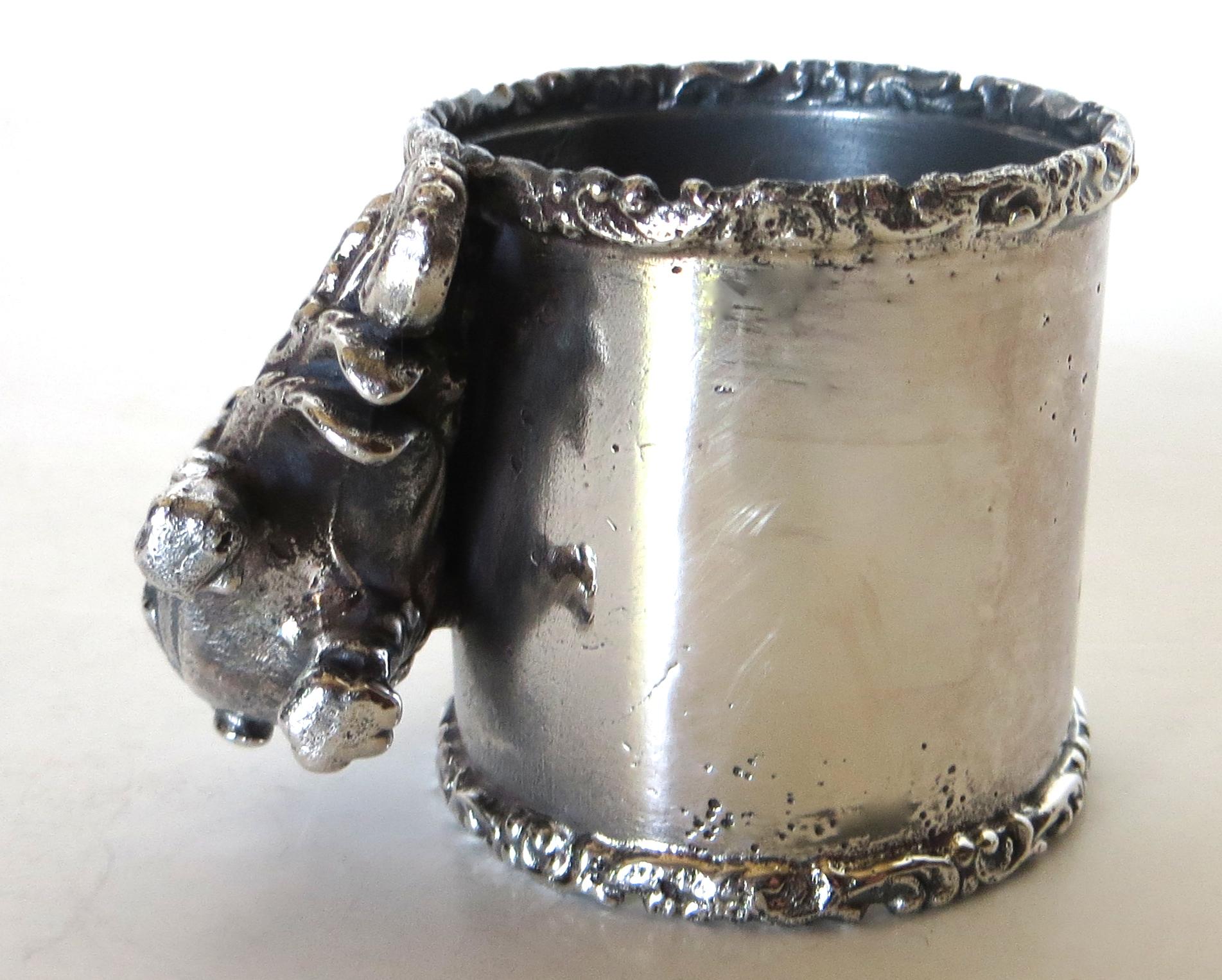 Victorian Silver Plated Figural Chicken Napkin Ring, American, circa 20th Century For Sale