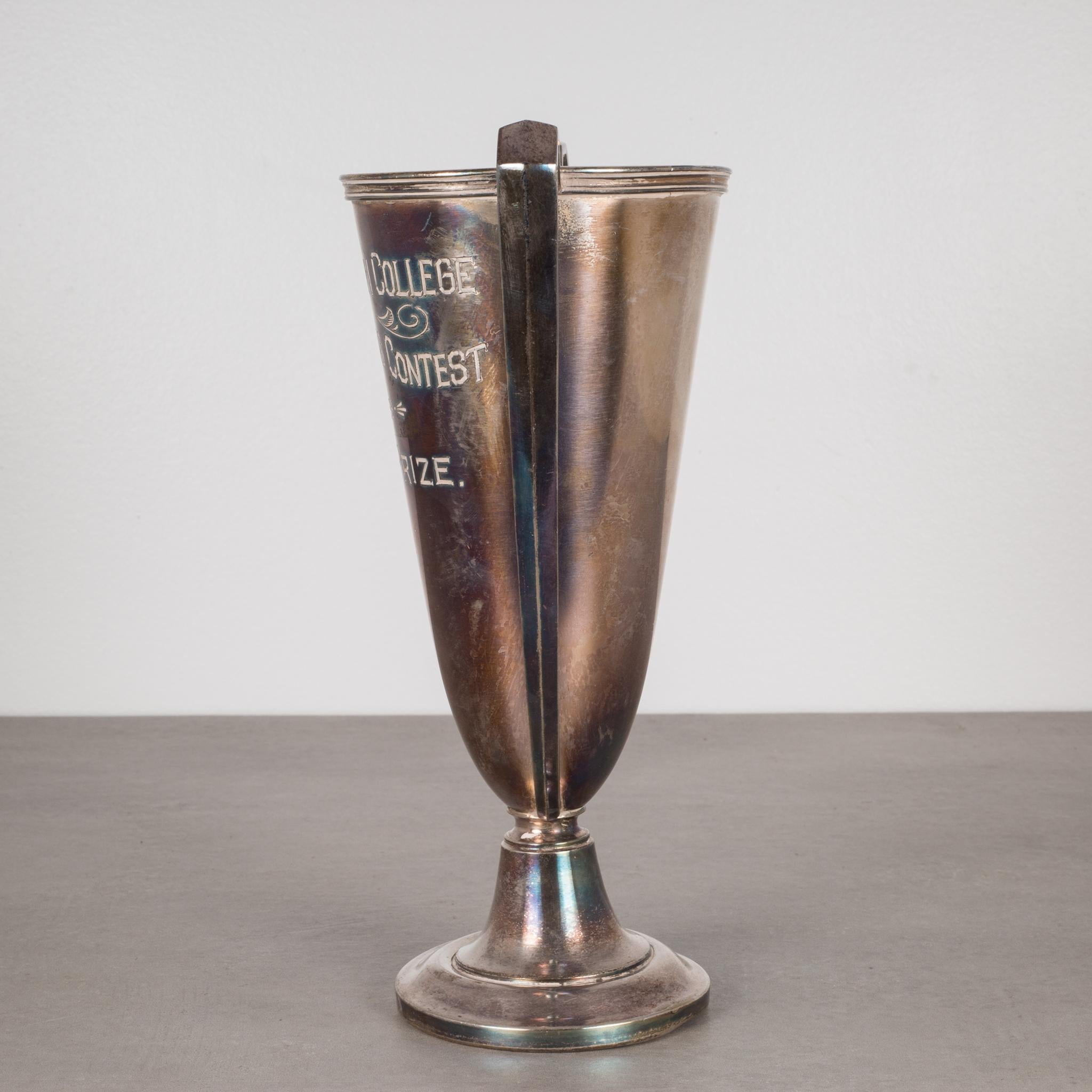 Art Deco Silver Plated First Place Loving Cup Shooting Trophy, 1929
