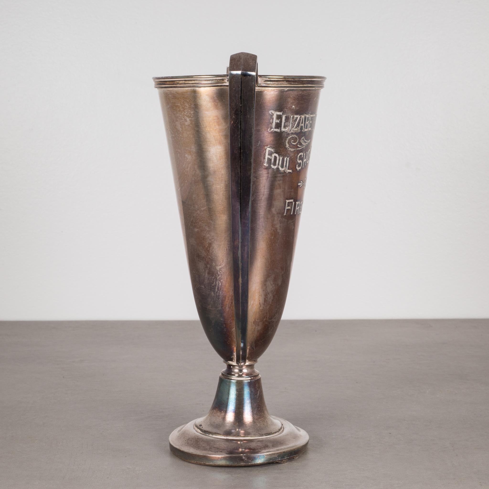 Silver Plated First Place Loving Cup Shooting Trophy, 1929 In Good Condition In San Francisco, CA