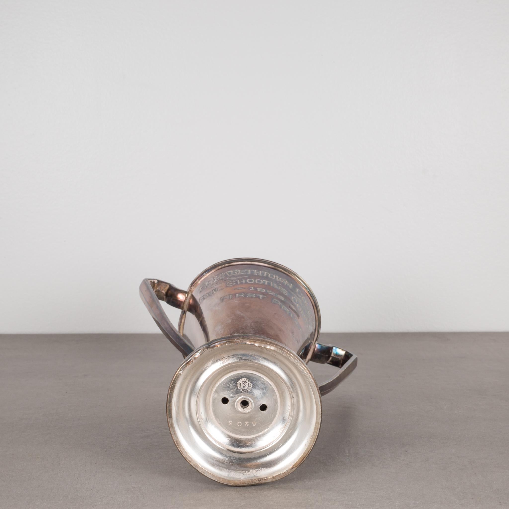 20th Century Silver Plated First Place Loving Cup Shooting Trophy, 1929