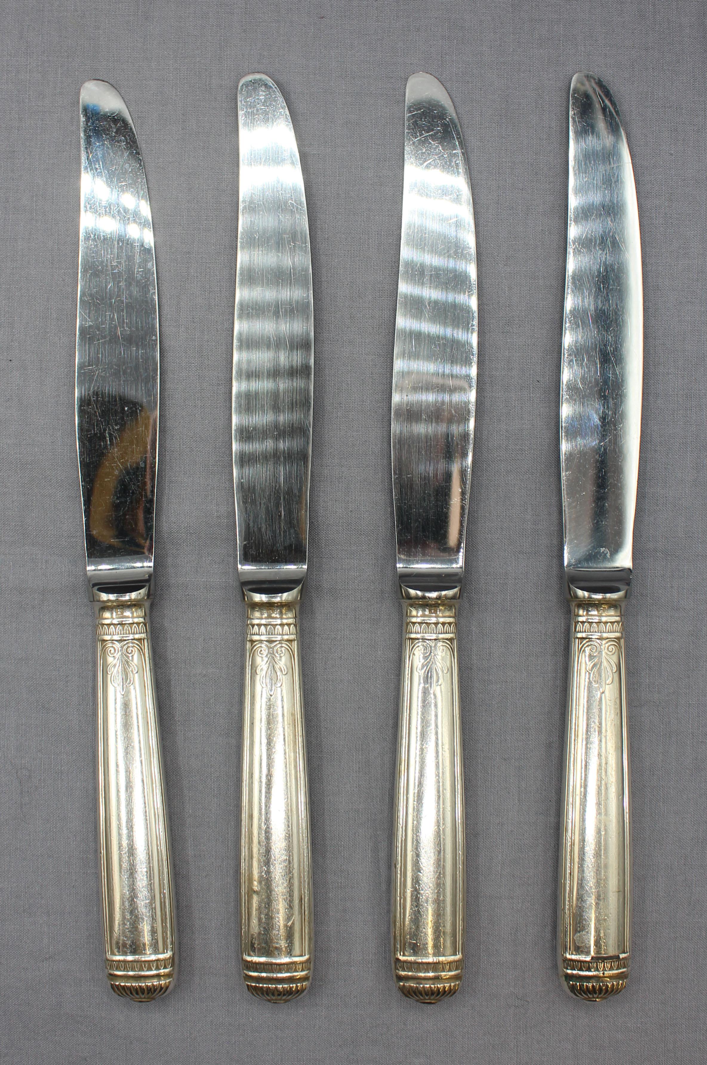 Cubiertos plateados Servicio para 4 de Christofle Malmaison Chapado en plata en venta
