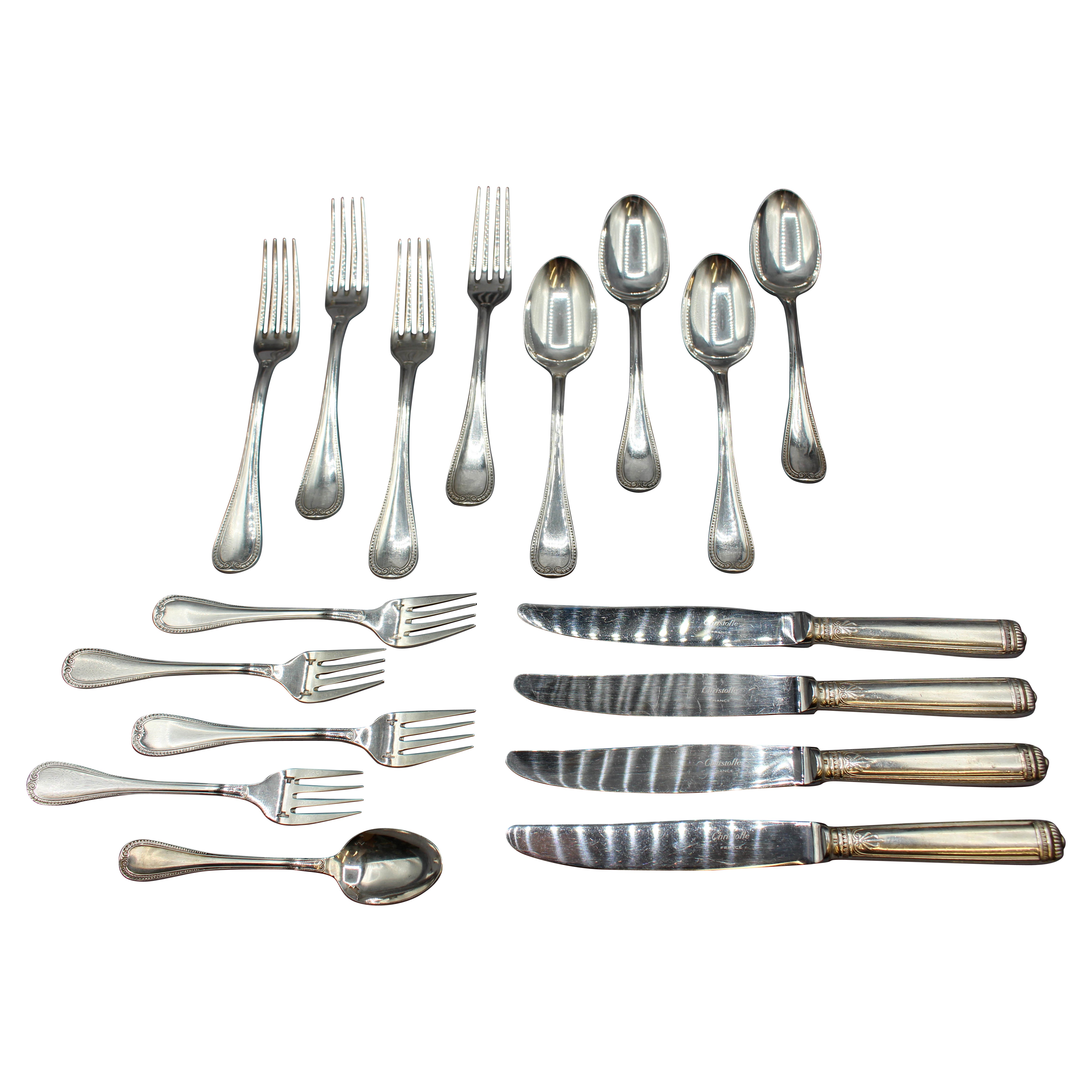 Silver Plated Flatware Service for 4 by Christofle Malmaison