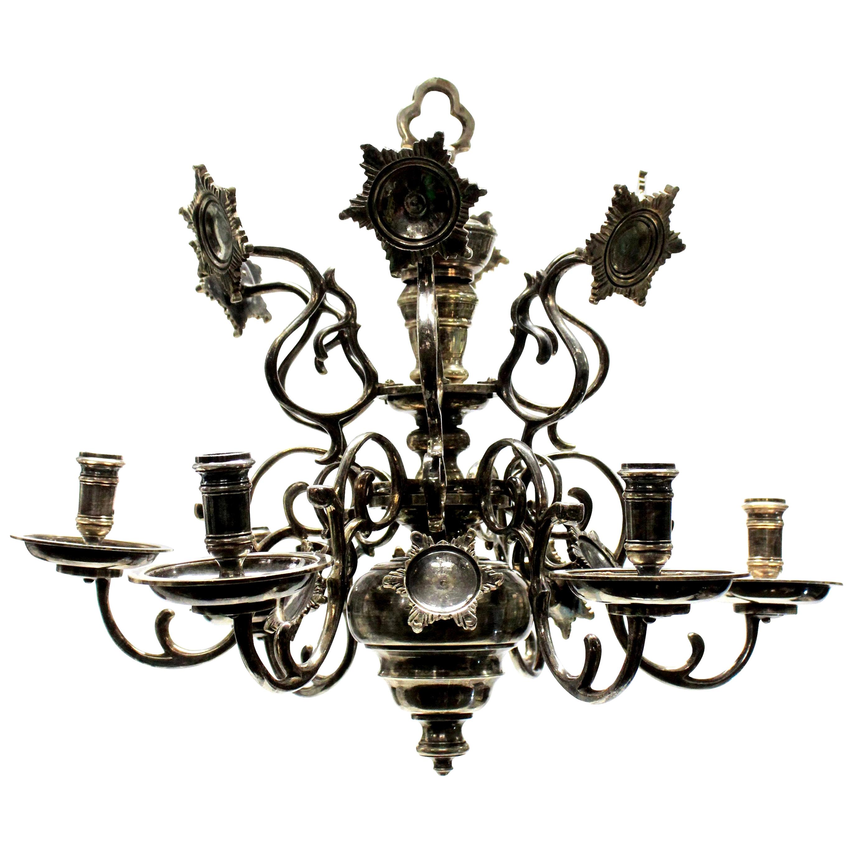 Silver Plated Flemish Chandelier