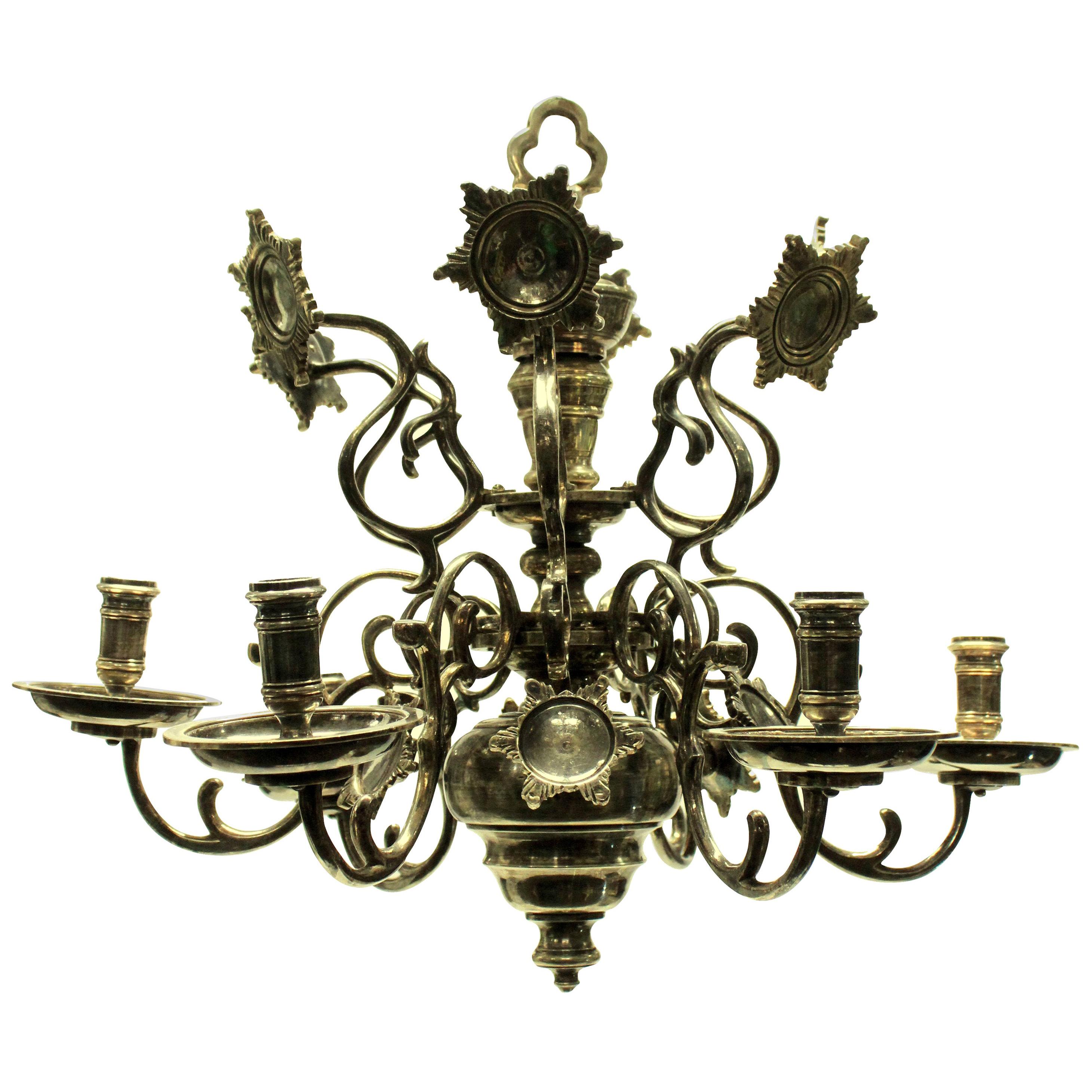 Silver Plated Flemish Chandelier