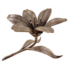 Silver Plated Flower Shaped set with ashtrays / small bowls, Hollywood Regency Silver Plated Flower Shaped set with ashtrays / small bowls, Hollywood Regency