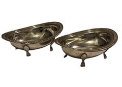 Silver Plated Footed Dish Italy Exquisite Oval Antique Luxury Silver Décor Home