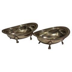 Silver Plated Footed Dish Italy Exquisite Oval Antique Luxury Silver Décor Home