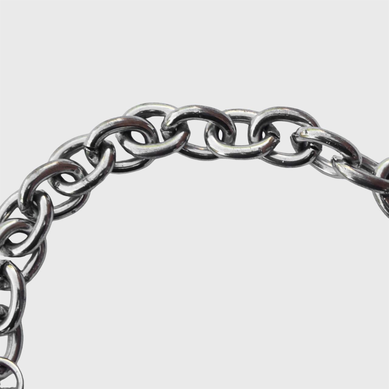 Collana con gocce di frangia placcate in argento e perline di vetro blu craquelé in vendita 5