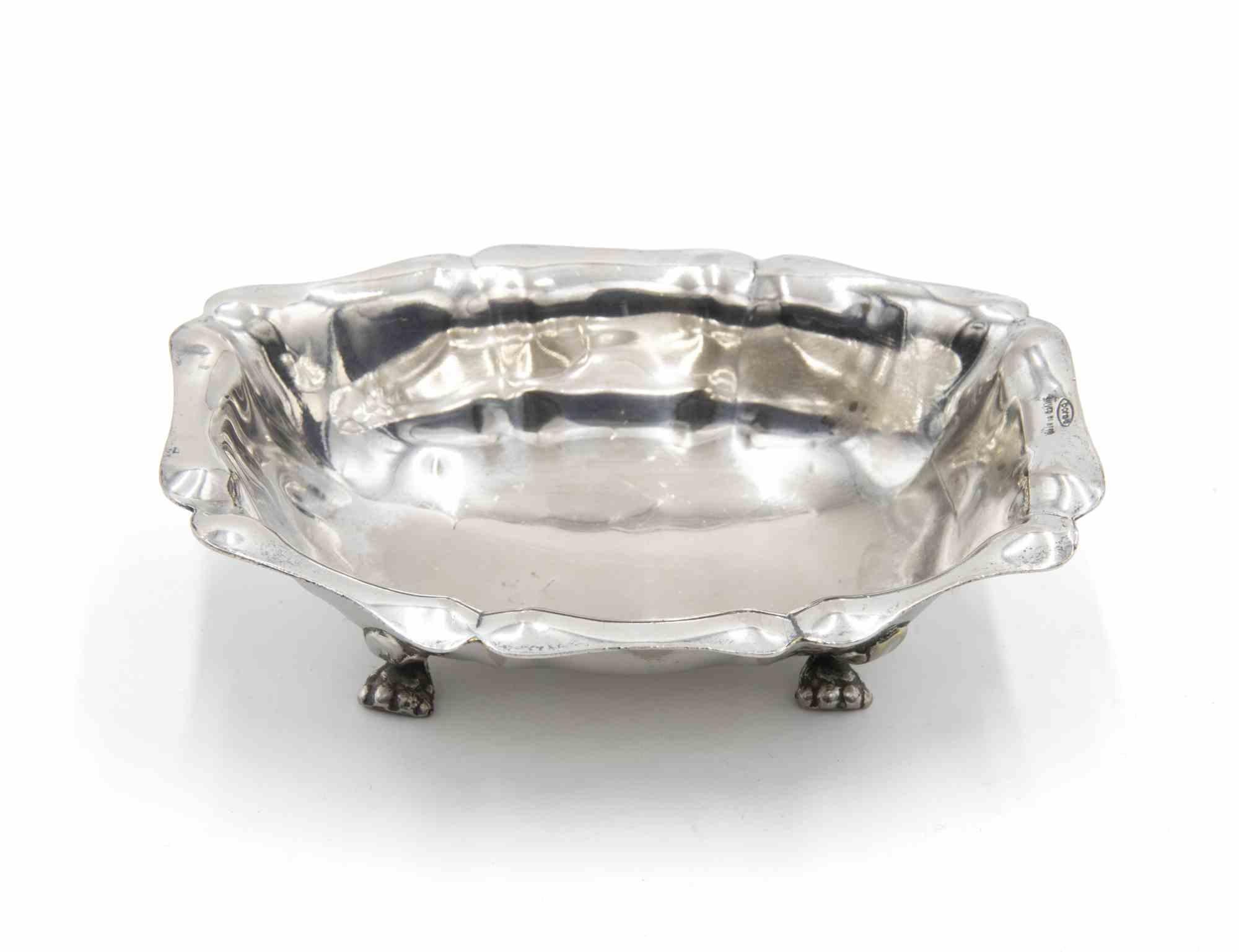 Silver Plated Fruit Basket by Bora Italy, Mid-20th Century In Good Condition For Sale In Roma, IT