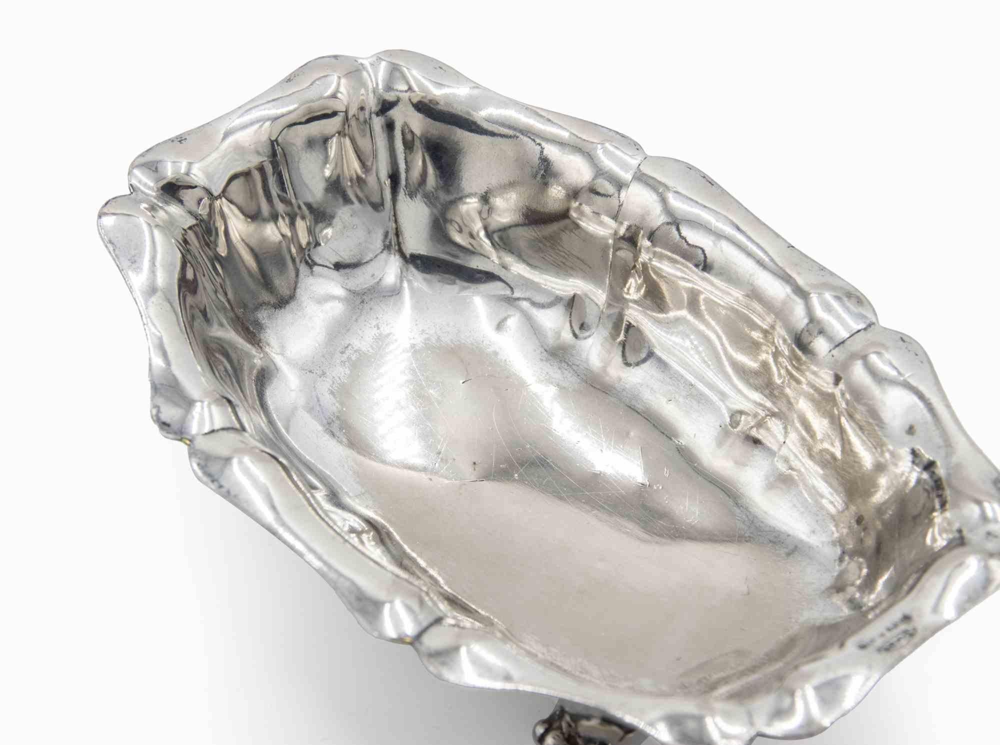 Silver Plated Fruit Basket by Bora Italy, Mid-20th Century For Sale 1