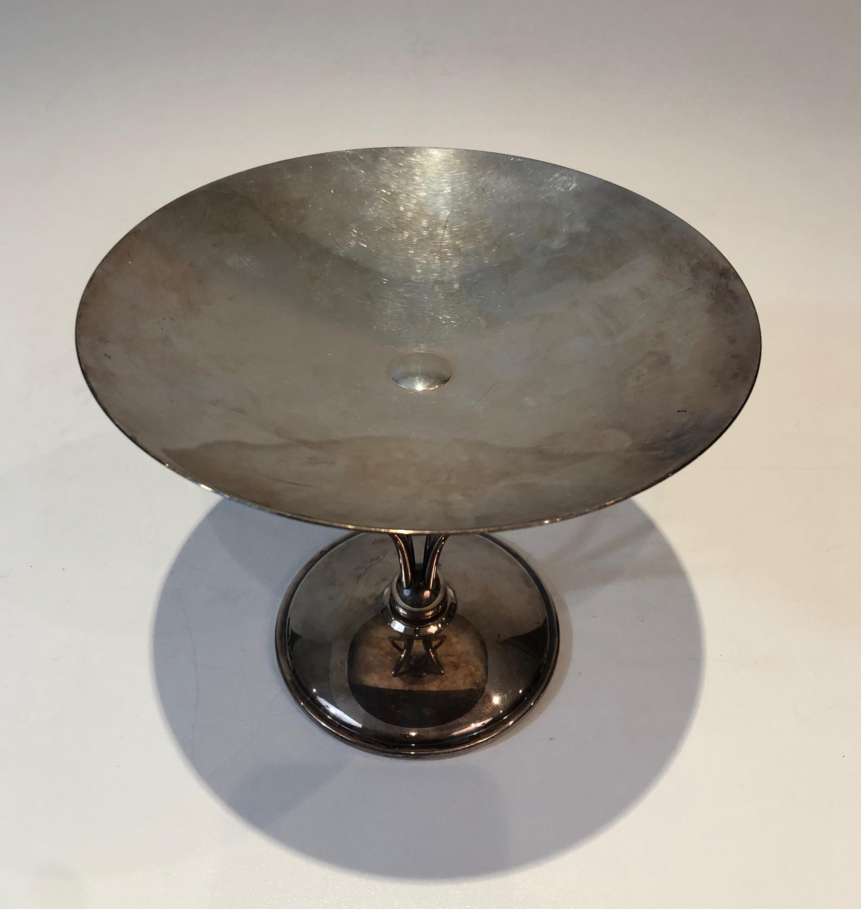 Silver Plated Fruits Bowl, French, circa 1930 In Good Condition In Marcq-en-Barœul, Hauts-de-France