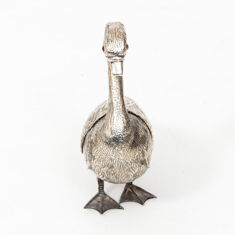 Silver Plated Goose Serving Dish at 1stDibs