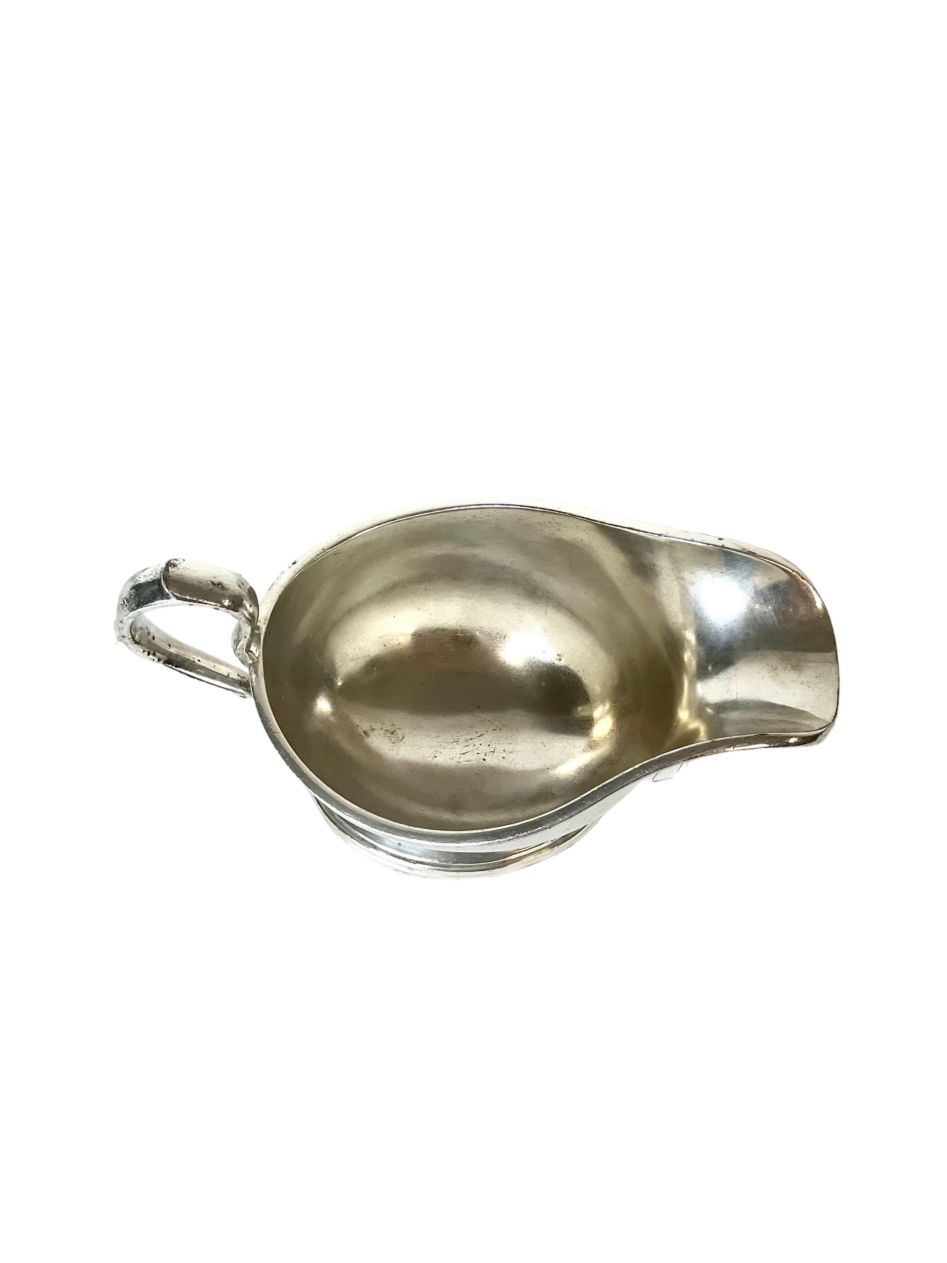 French Silver-Plated Gravy or Sauce Boat from the Hotel Juana For Sale
