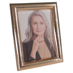 Silver Plated Hammer Finish Decorative Picture Frame