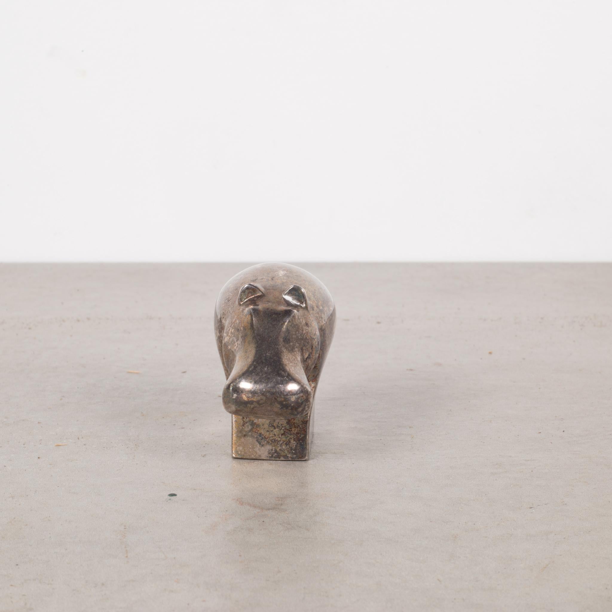 Mid-Century Modern Silver Plated Hippo by Dansk