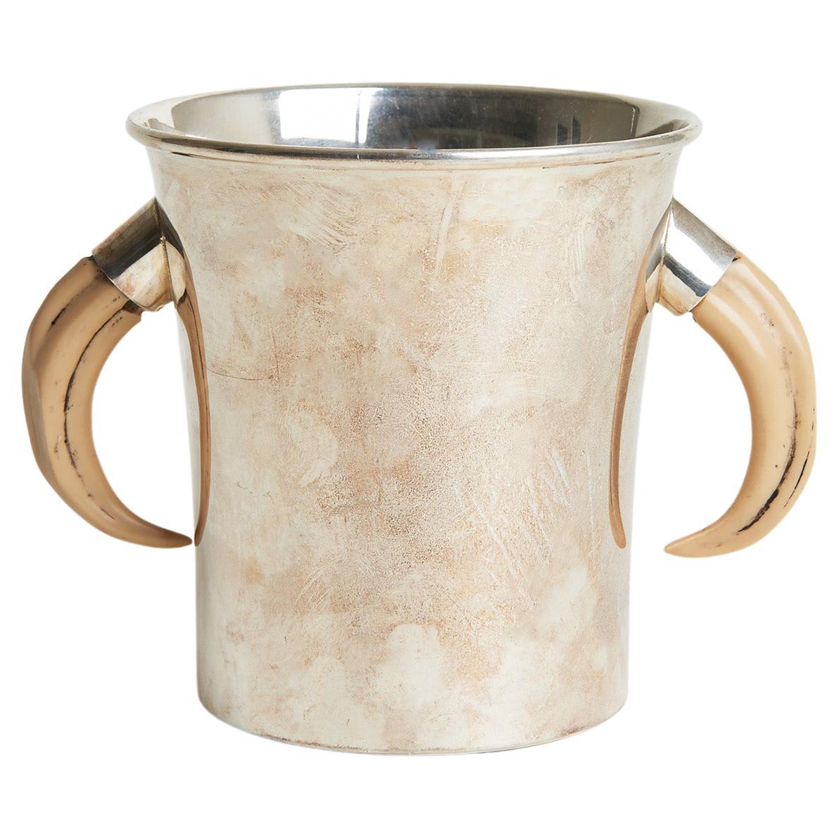 Silver Plated Horn Champagne Cooler