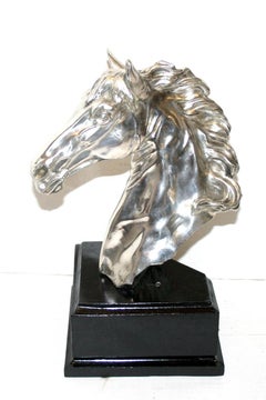 Silver Plated Horse Bust