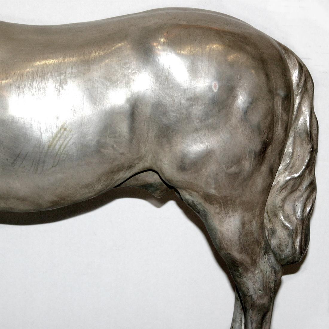 English Silver Plated Horse Sculpture For Sale