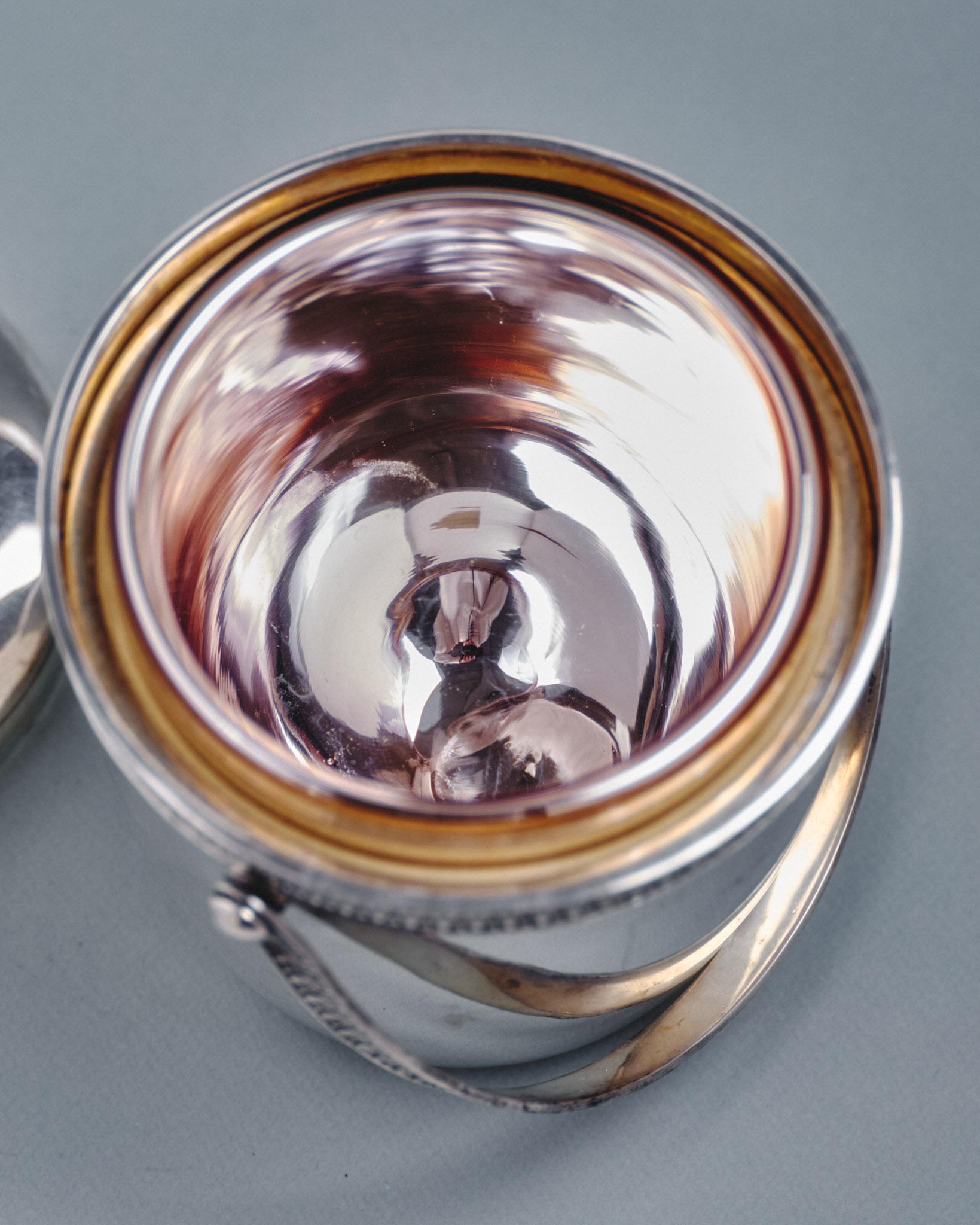 Mid-20th Century Silver-plated ice bucket, 1950s For Sale