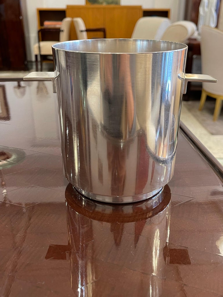 MidCentury Silver Plated Ice Bucket by Christofle For Sale at 1stDibs
