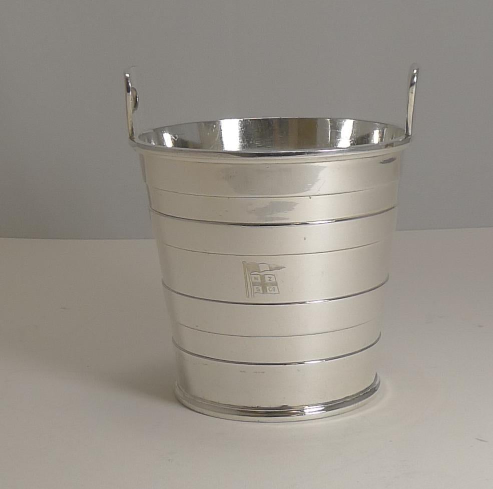 Silver Plated Ice Bucket by Mappin and Webb, New Zealand Shipping Co. 5