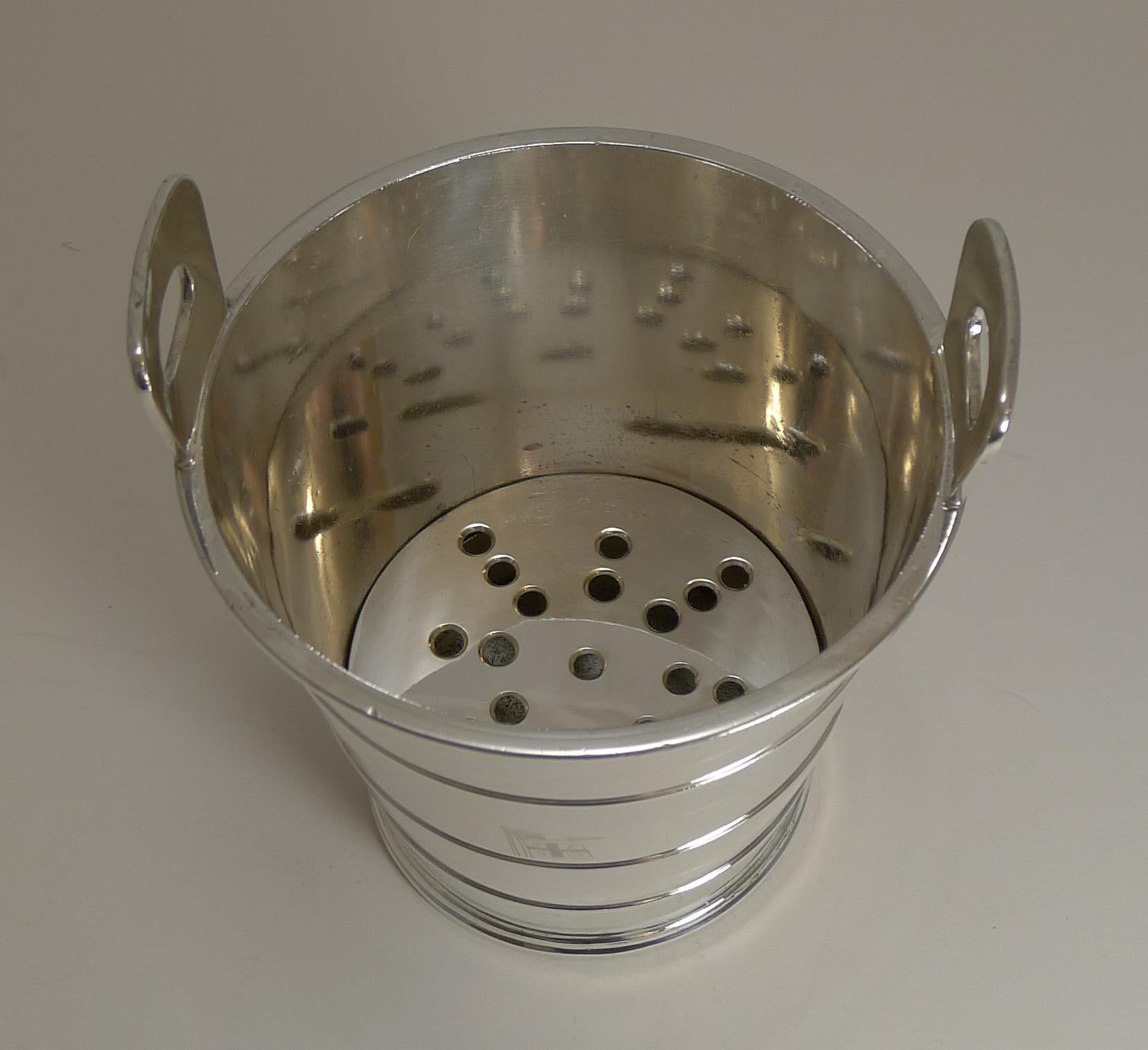 Edwardian Silver Plated Ice Bucket by Mappin and Webb, New Zealand Shipping Co.