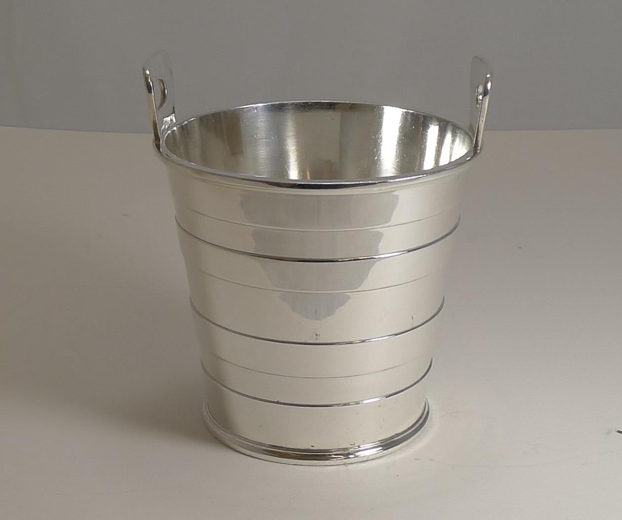 Early 20th Century Silver Plated Ice Bucket by Mappin and Webb, New Zealand Shipping Co.