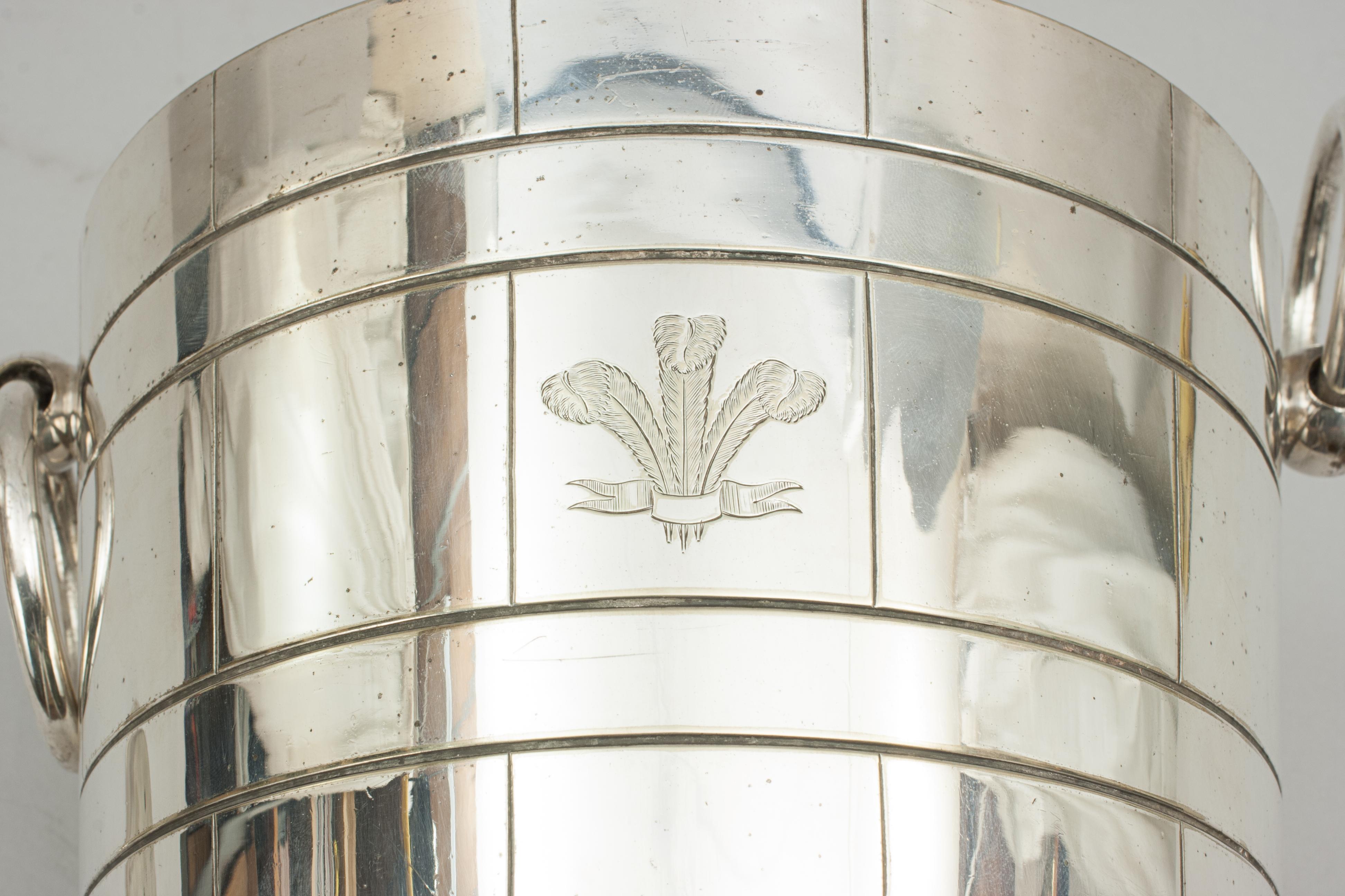Metal Silver Plated Ice Bucket by Turner of London