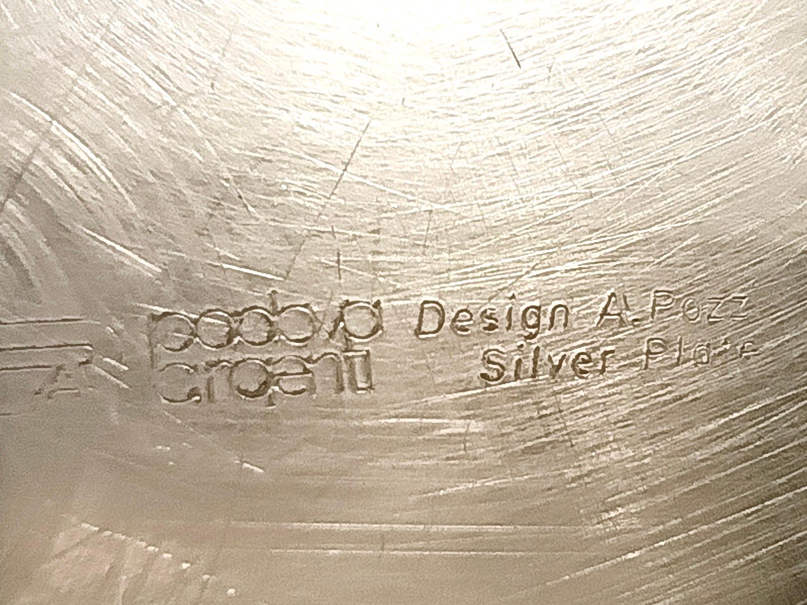 Silver Plated Ice Bucket / Wine Cooler by Ambrogio Pozzi for Padova Argenti For Sale 7
