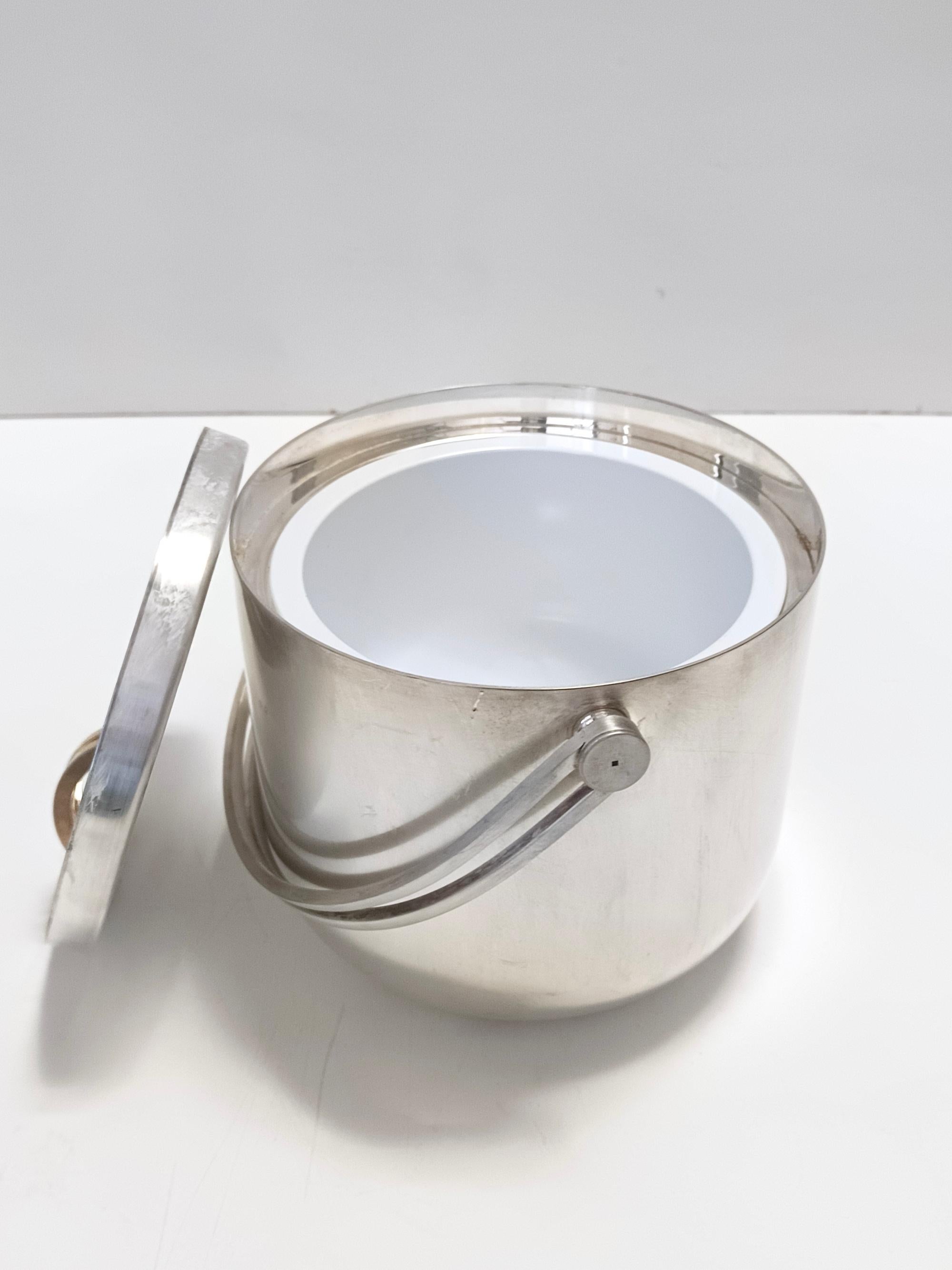 Silver Plated Ice Bucket / Wine Cooler by Ambrogio Pozzi for Padova Argenti For Sale 1