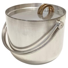 Seau à glace / Refroidisseur à vin en métal argenté d'Ambrogio Pozzi pour Padova Argenti