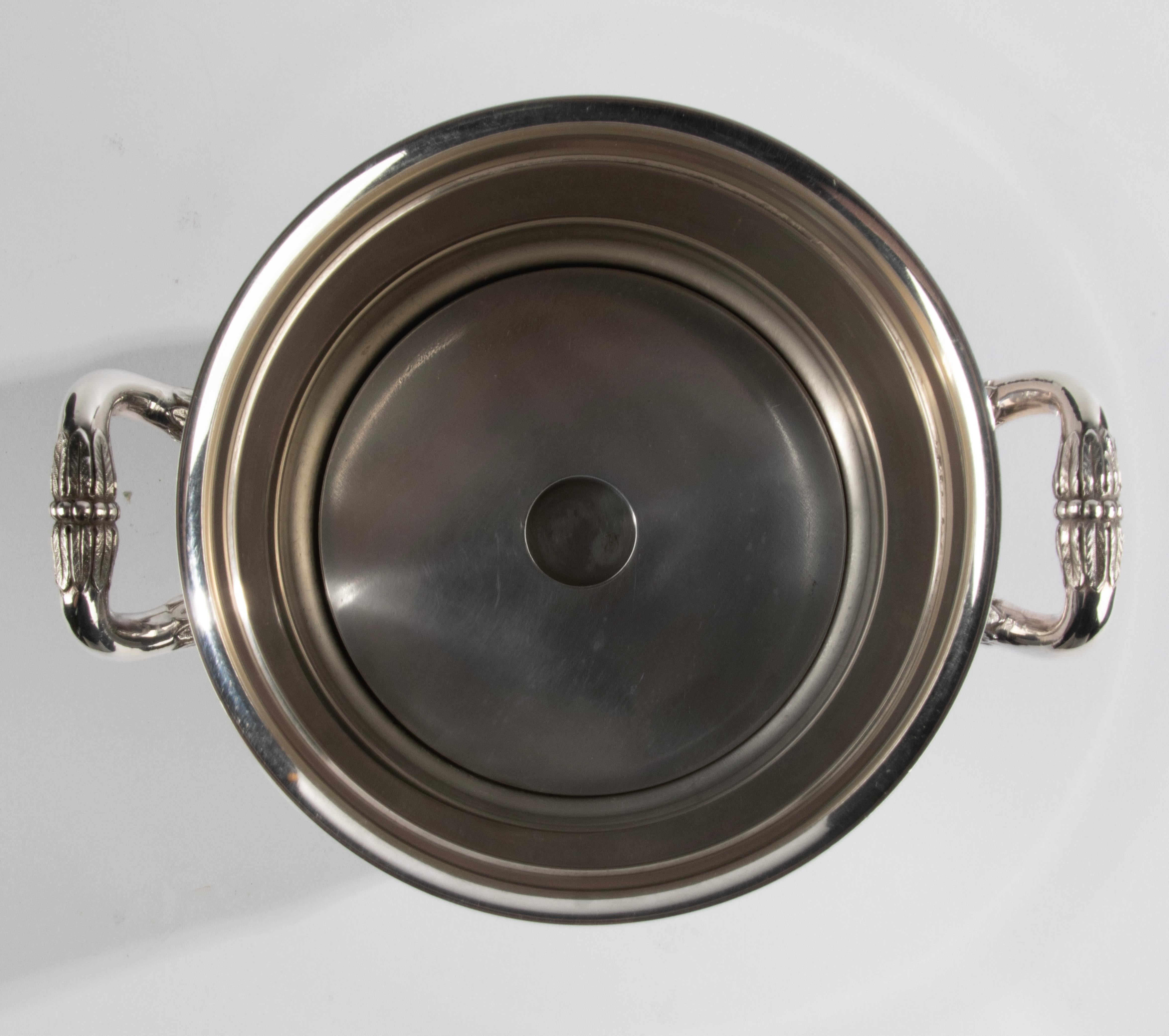 Silver Plated Ice Cube Bucket - Christofle - Model Sully For Sale 1