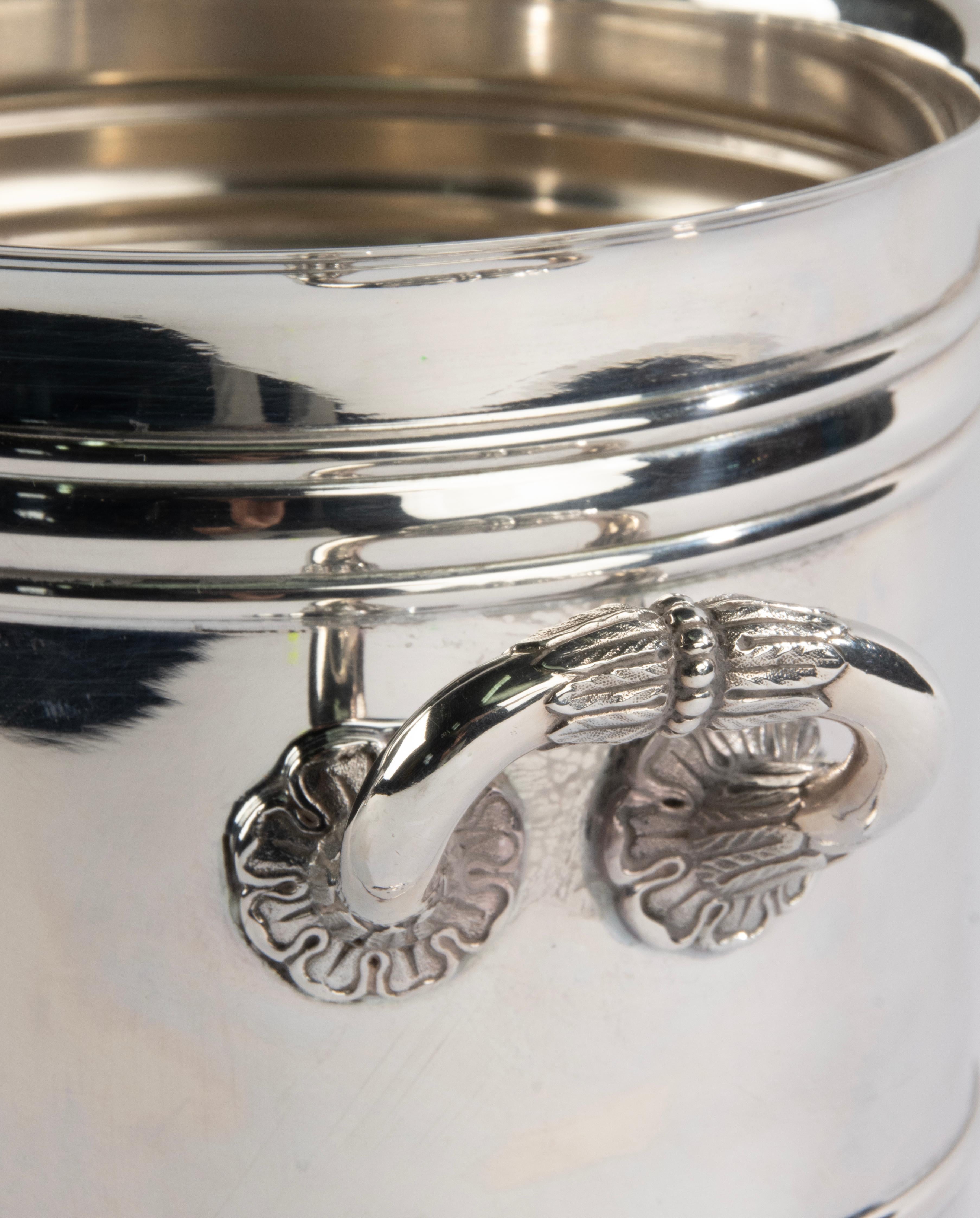 Silver Plated Ice Cube Bucket - Christofle - Model Sully For Sale 2