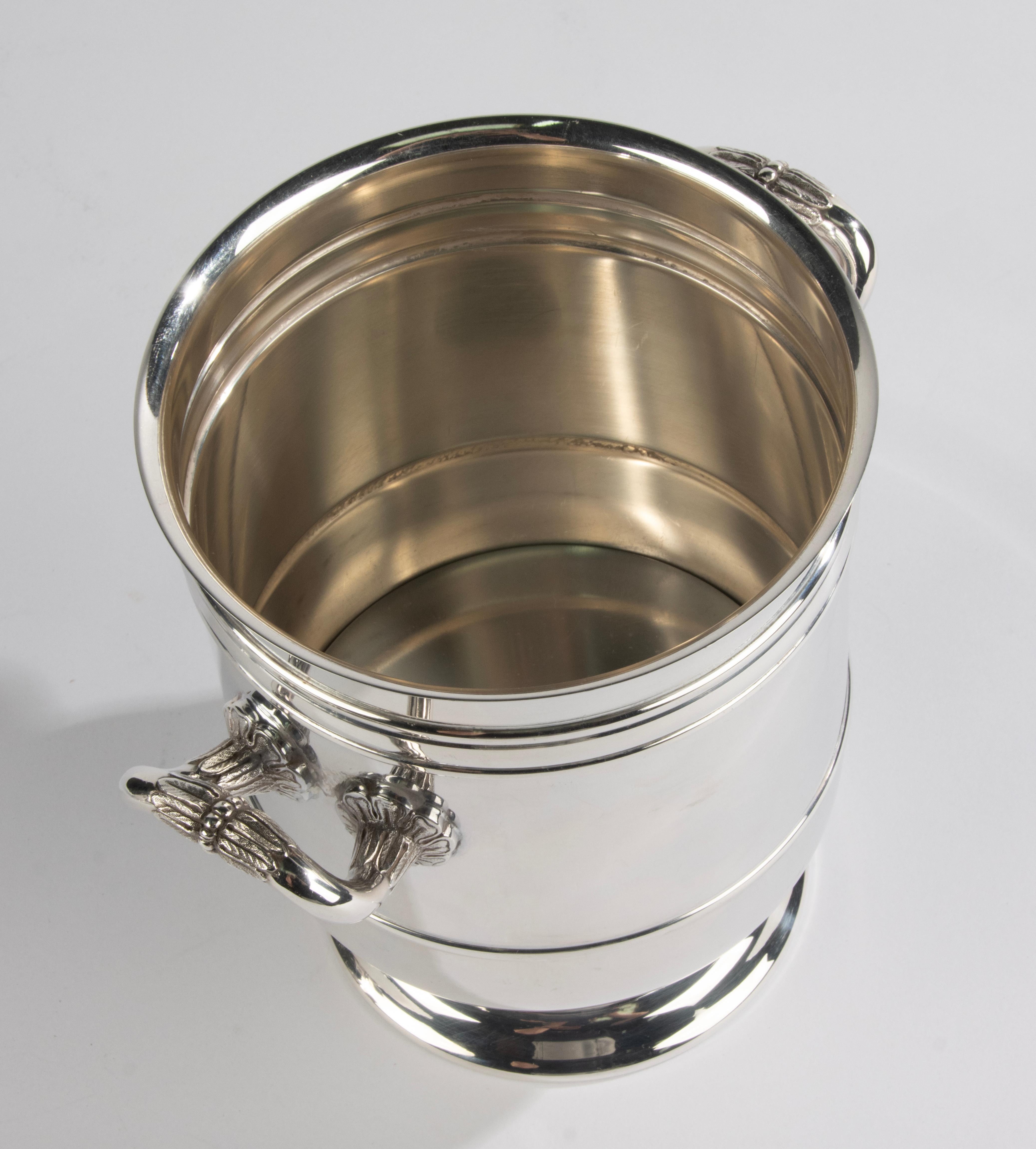 Silver Plated Ice Cube Bucket - Christofle - Model Sully For Sale 3