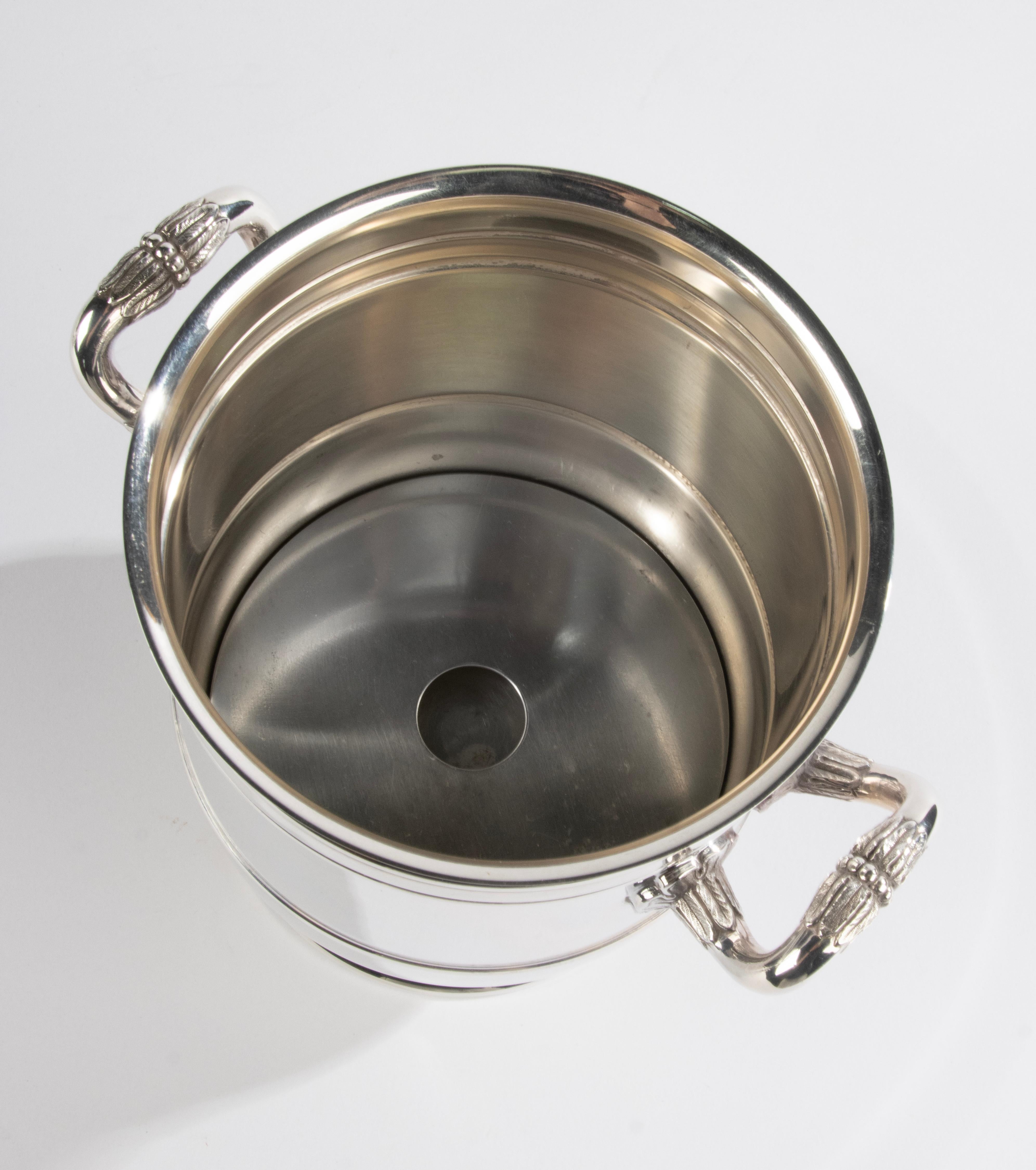 Silver Plated Ice Cube Bucket - Christofle - Model Sully For Sale 5