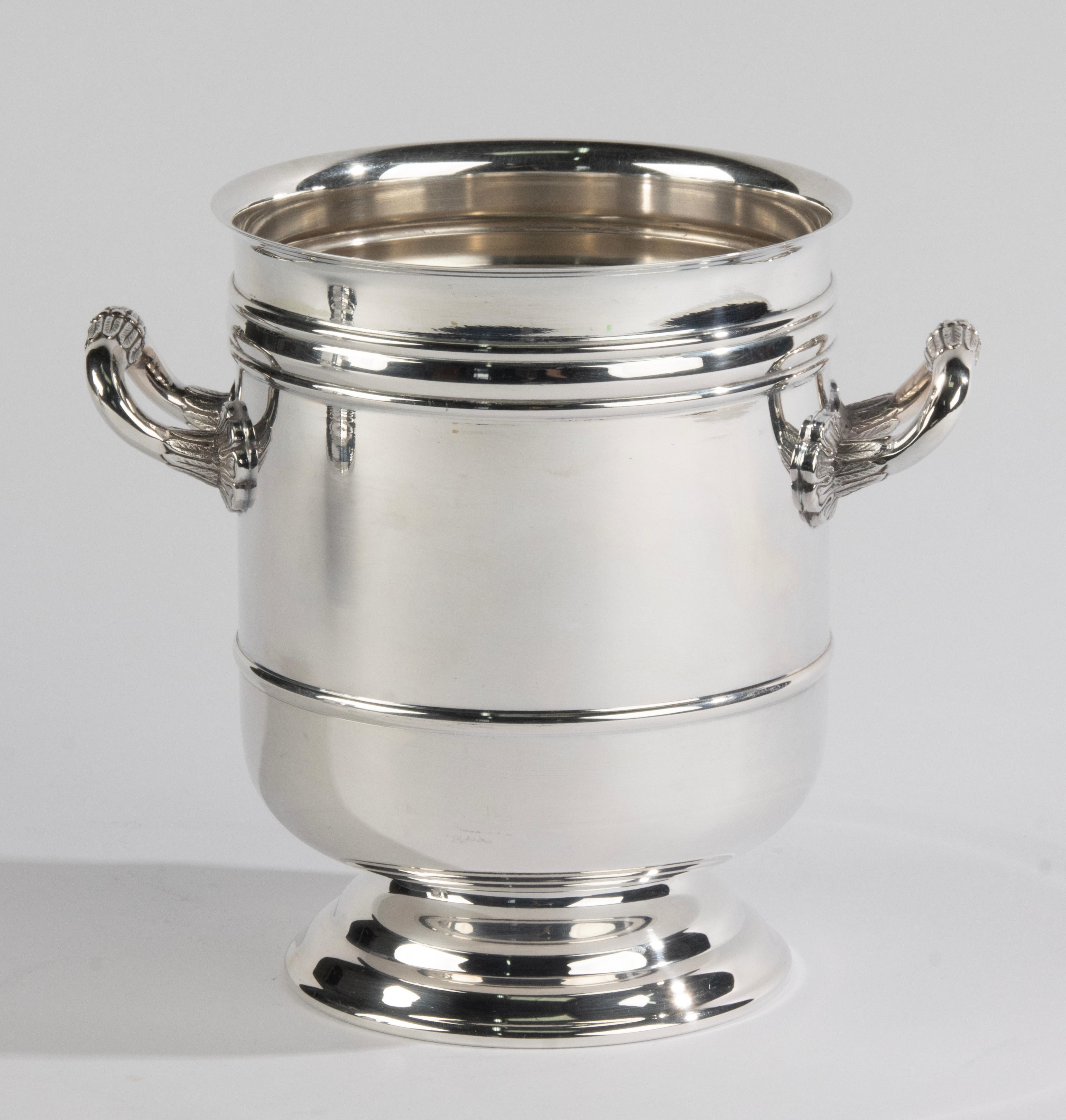 Silver Plated Ice Cube Bucket - Christofle - Model Sully For Sale 6