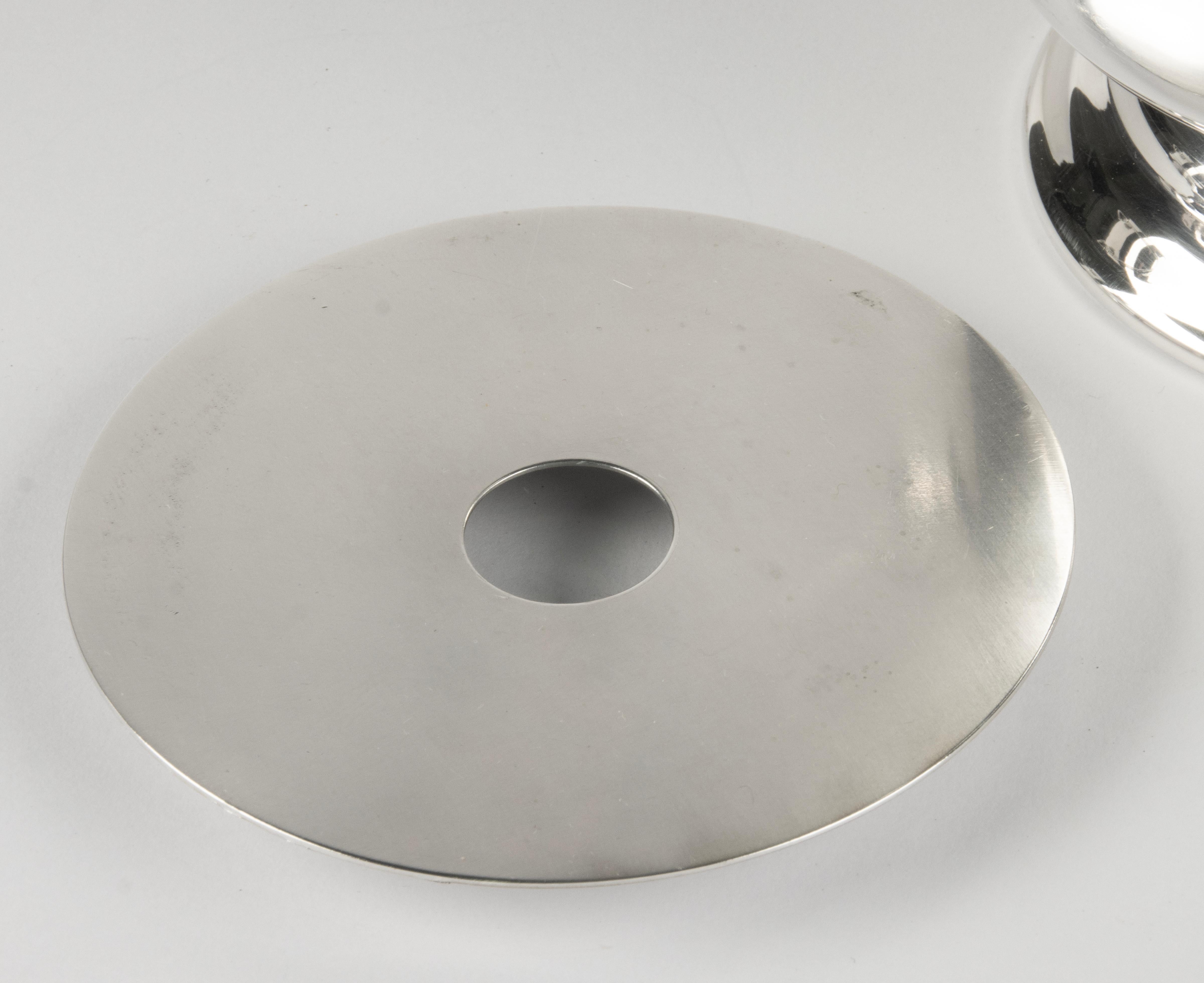 Late 20th Century Silver Plated Ice Cube Bucket - Christofle - Model Sully For Sale