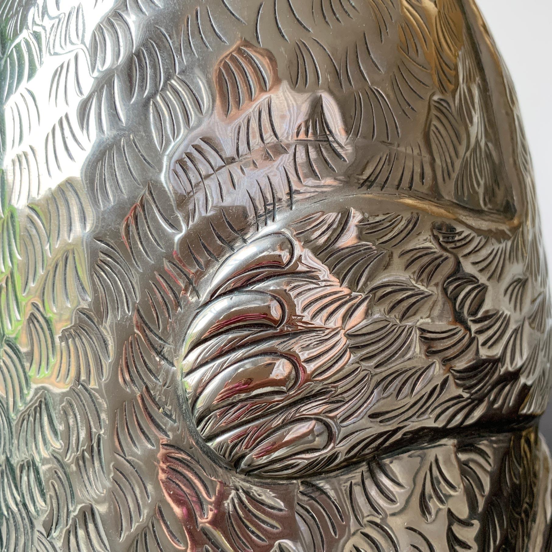 Portabotellas de Vino Oso Italiano Plateado Años 70 en venta 5