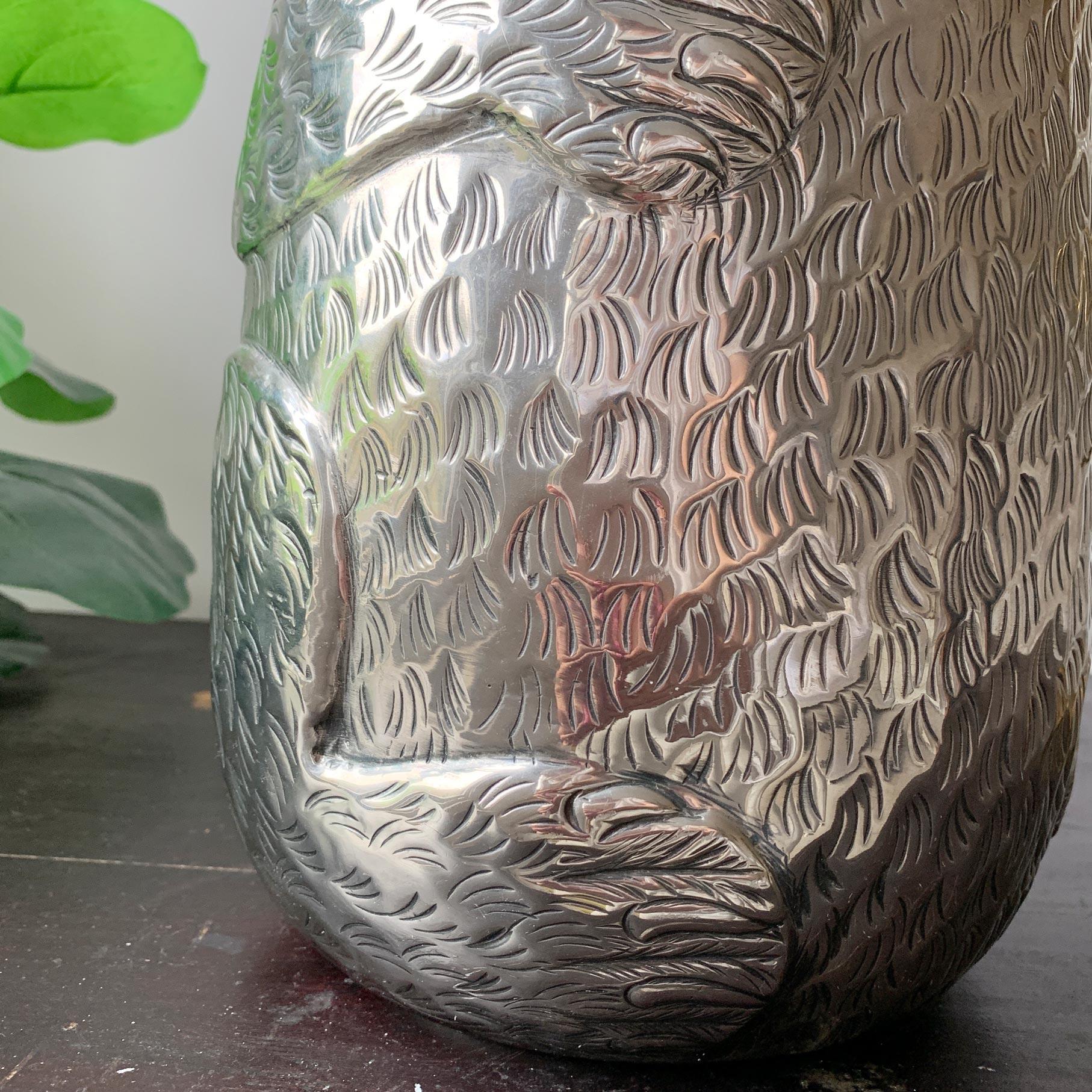 Portabotellas de Vino Oso Italiano Plateado Años 70 en venta 9