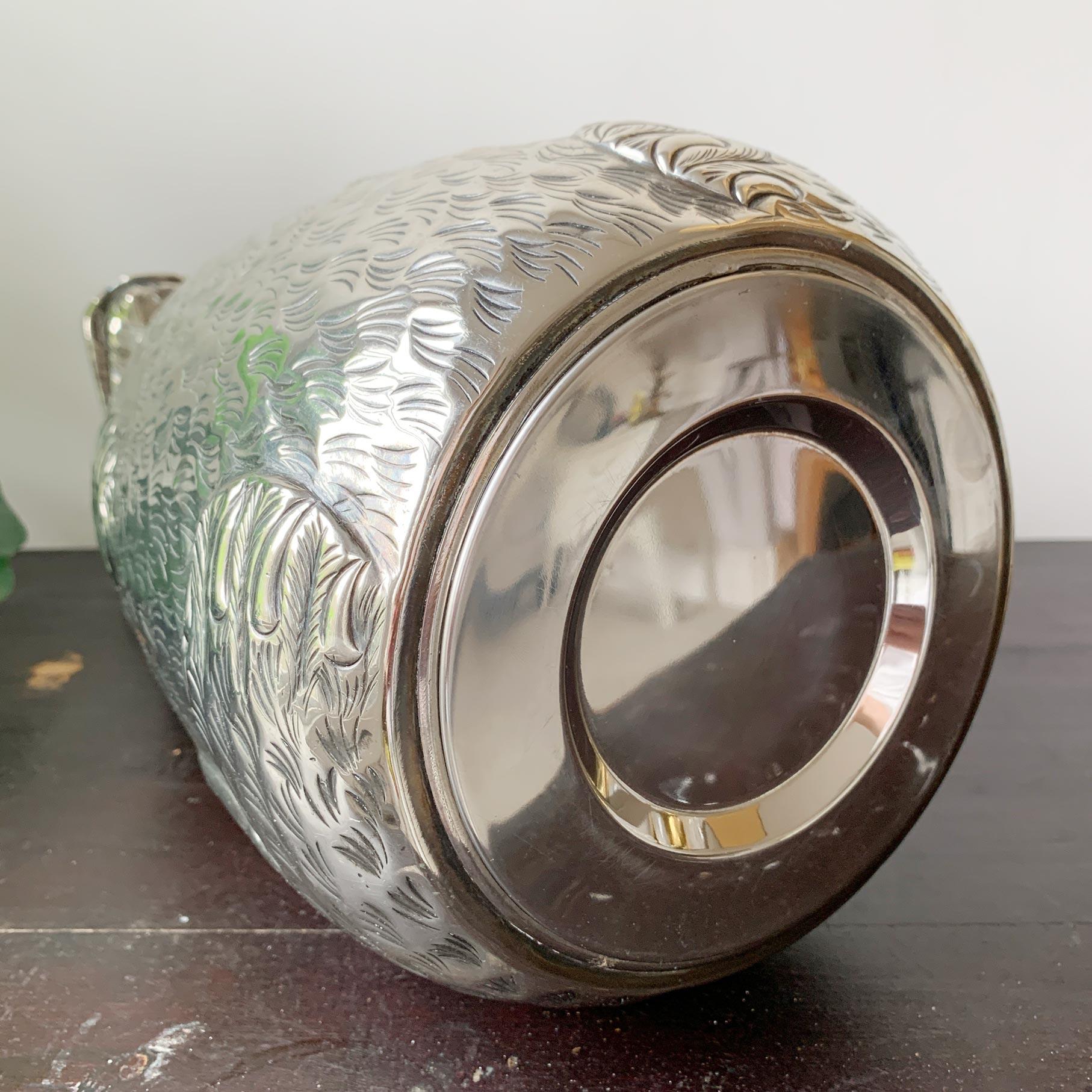 Portabotellas de Vino Oso Italiano Plateado Años 70 en venta 13