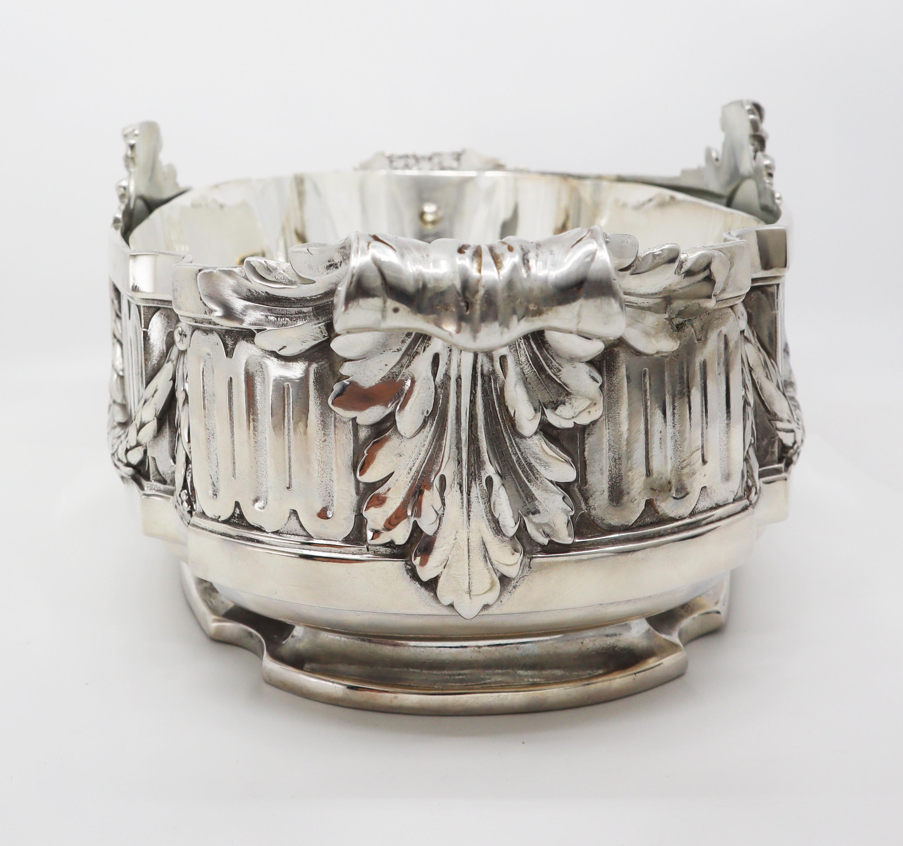 Silver Plated Jardinière, Late 19th Century French For Sale 4