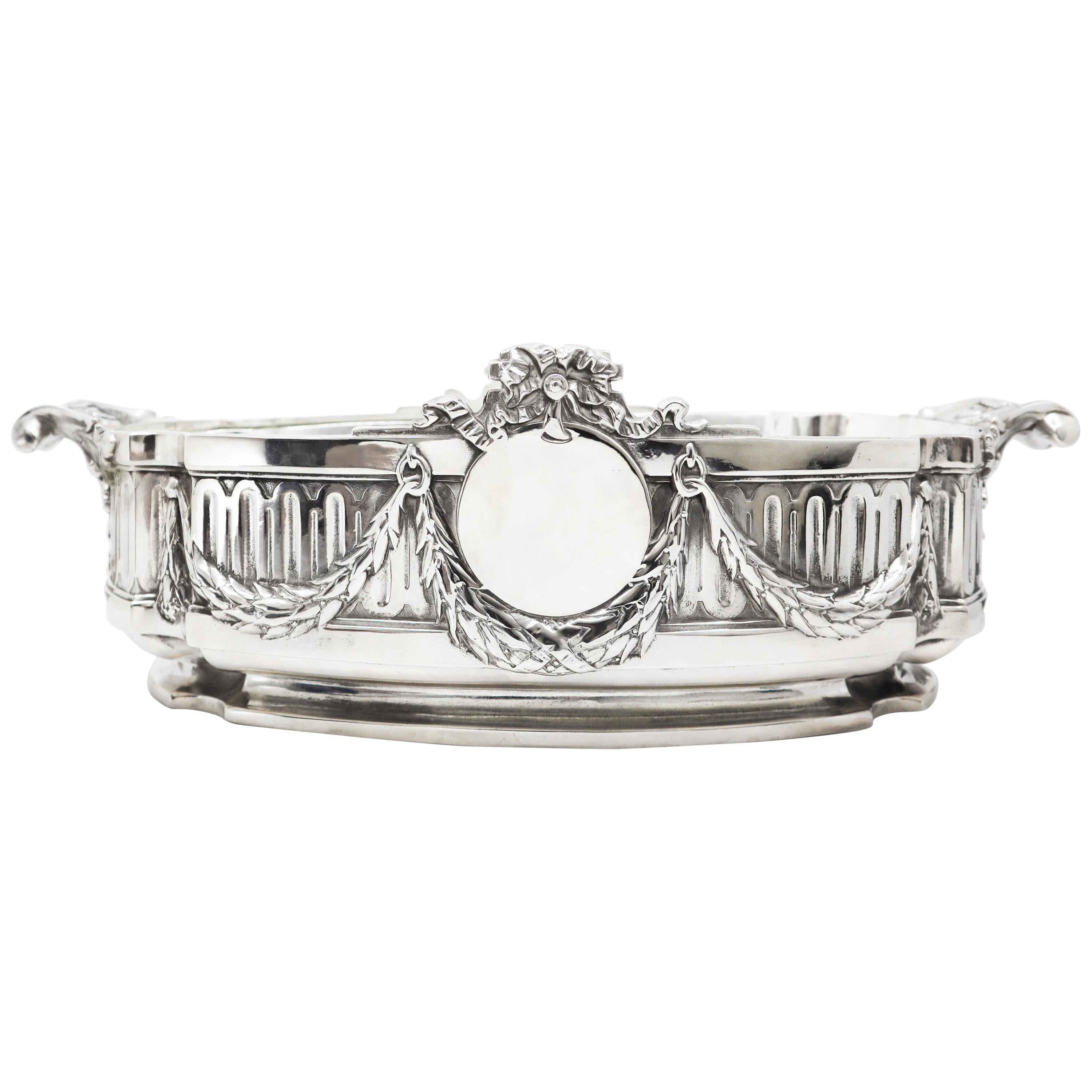 Silver Plated Jardinière, Late 19th Century French For Sale
