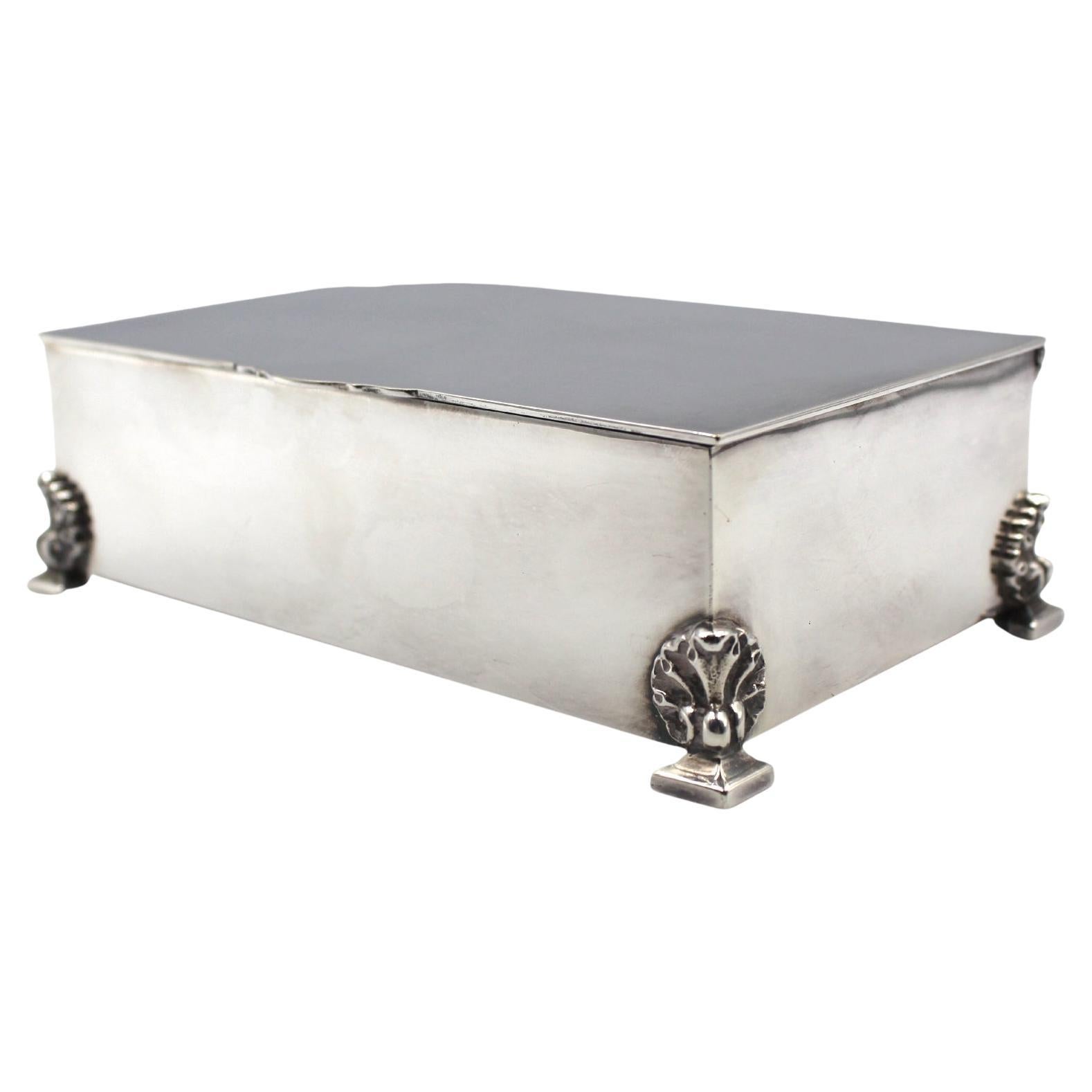 Silver Plated Keepsake Box, Early 20th Century For Sale